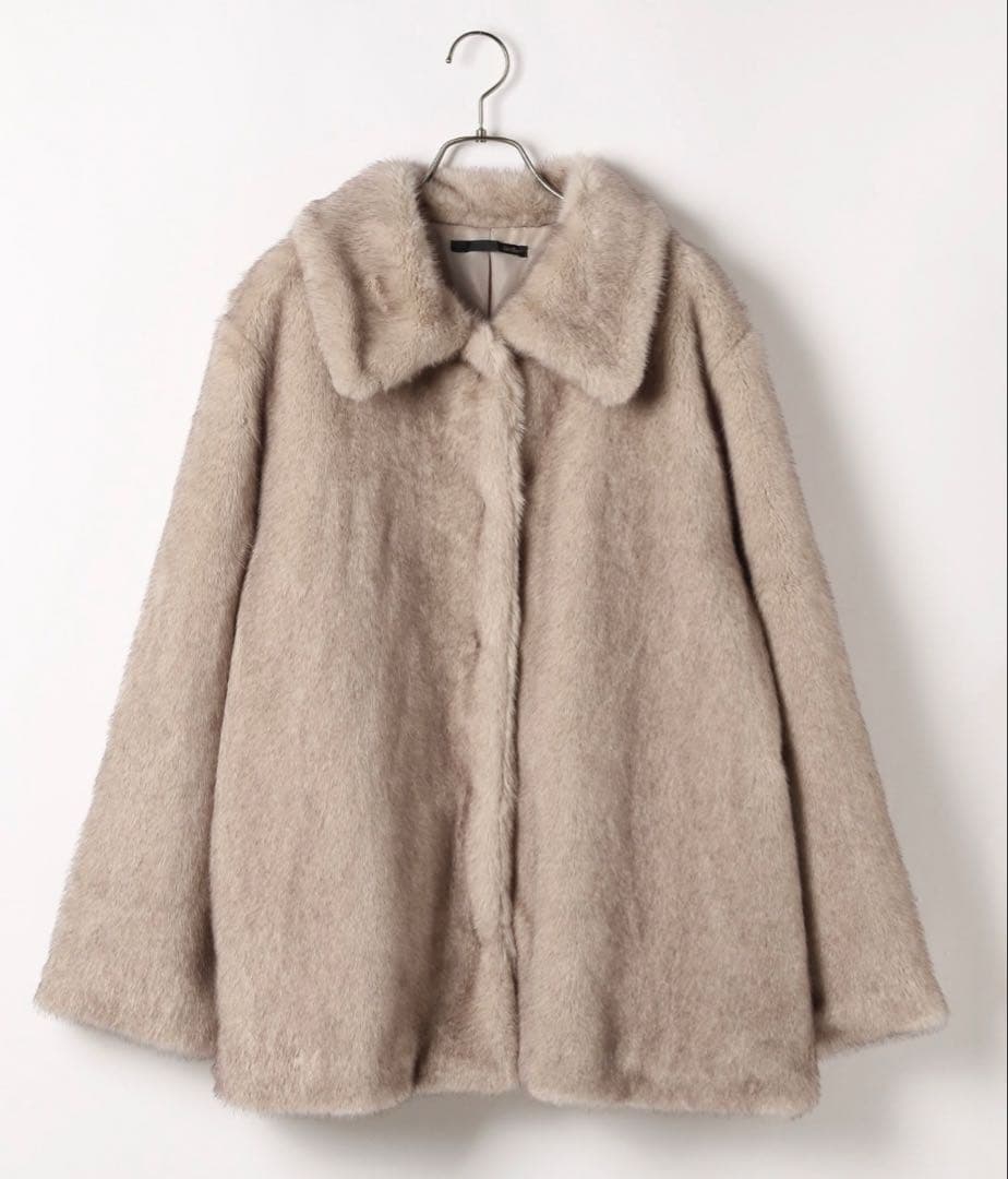 Heather MIXファーミドルジャケット　ベージュ　新品未使用　完売品