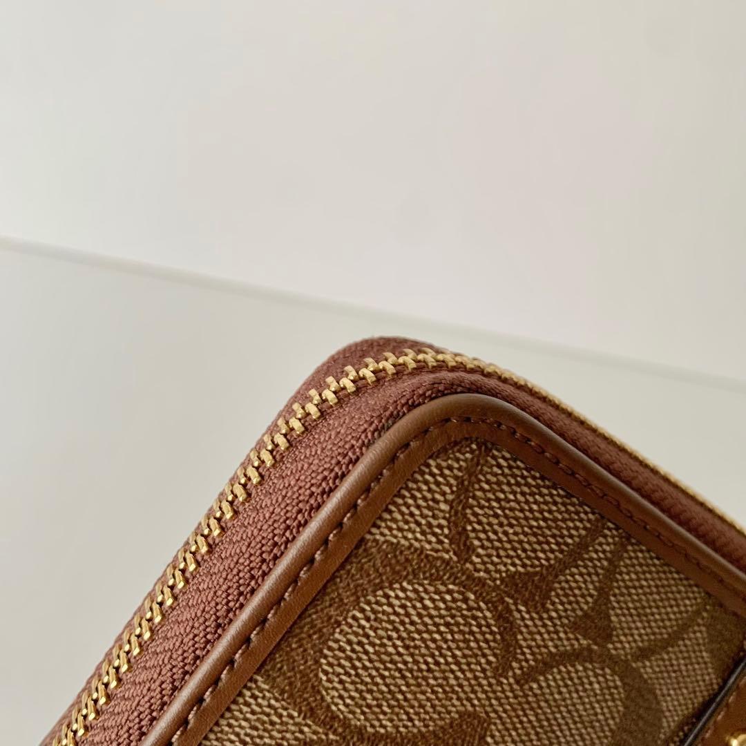 【COACH】 コーチ　長財布　シグネチャー　ブラウン　ベージュ　新品