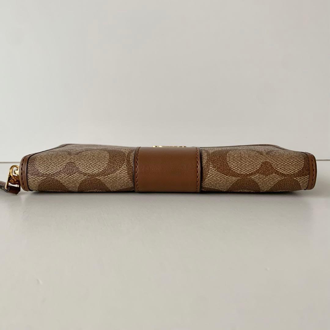 【COACH】 コーチ　長財布　シグネチャー　ブラウン　ベージュ　新品