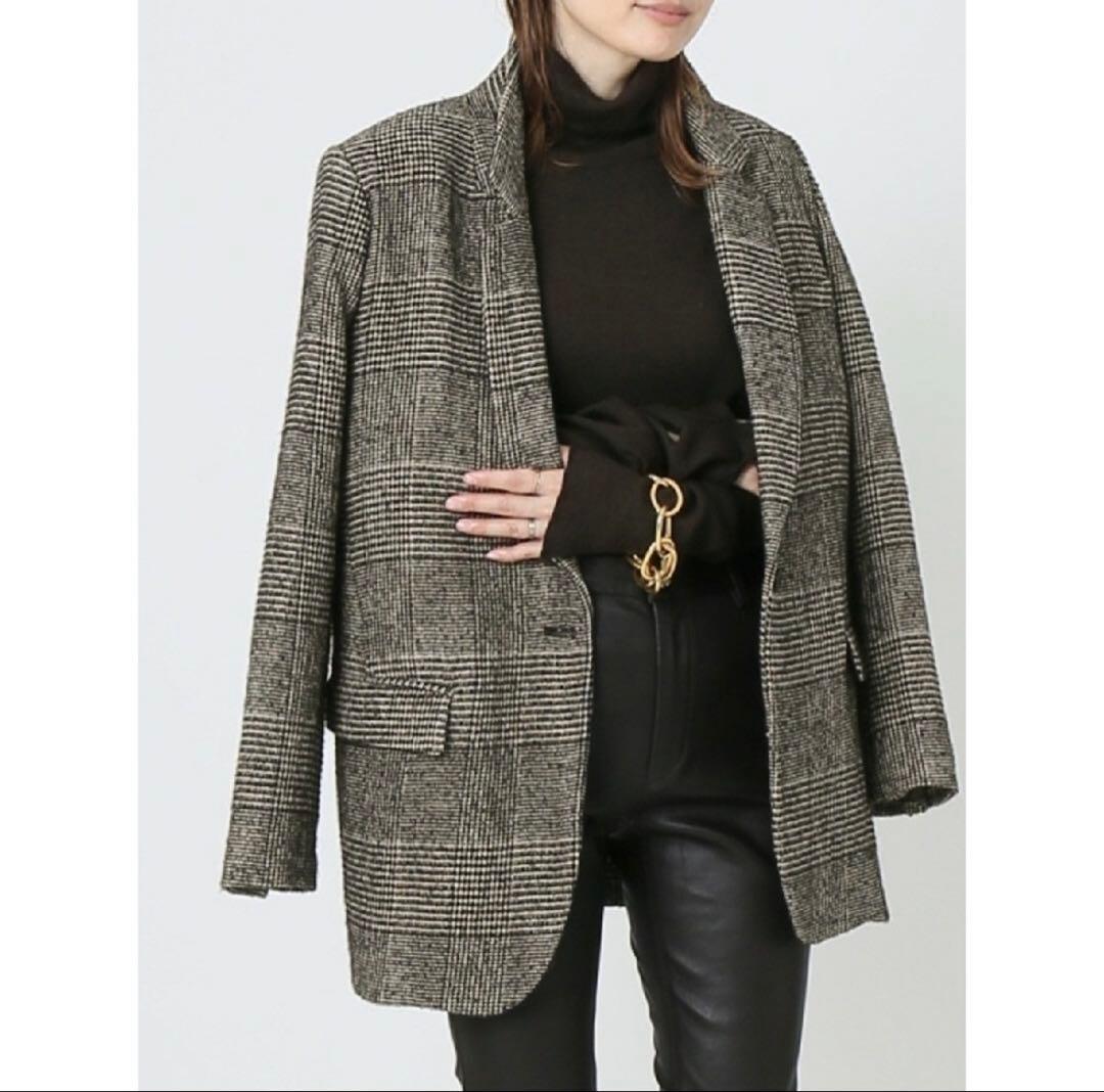 ドゥーズィエムクラス　グレンチェックジャケット