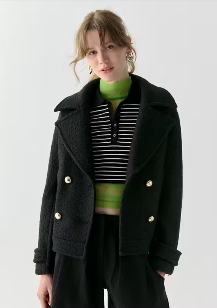 【完売】ケイト・スペード　ウール クロップド　ピーコート