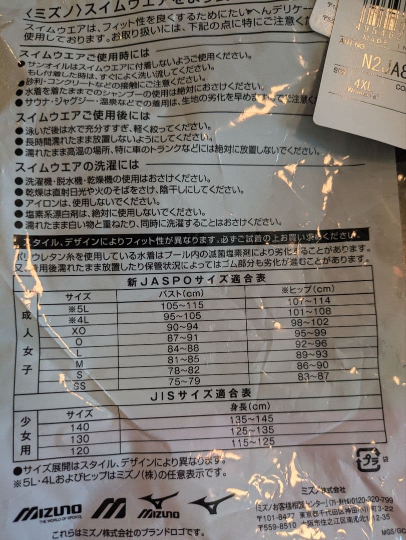 ４XL ルネサンス　指定水着　新品未使用