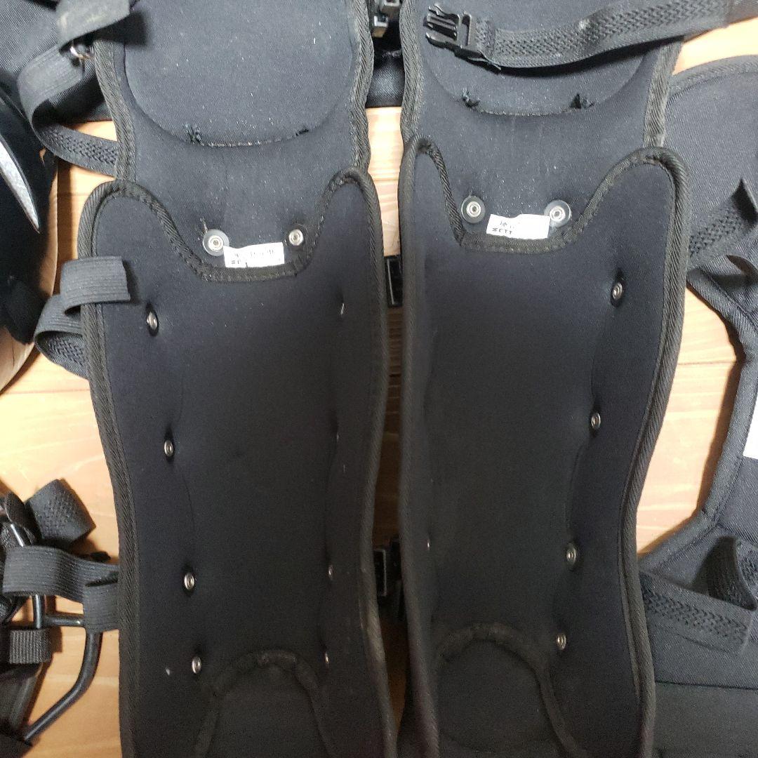 【硬式用】ZETT キャッチャー用防具セット ブラック