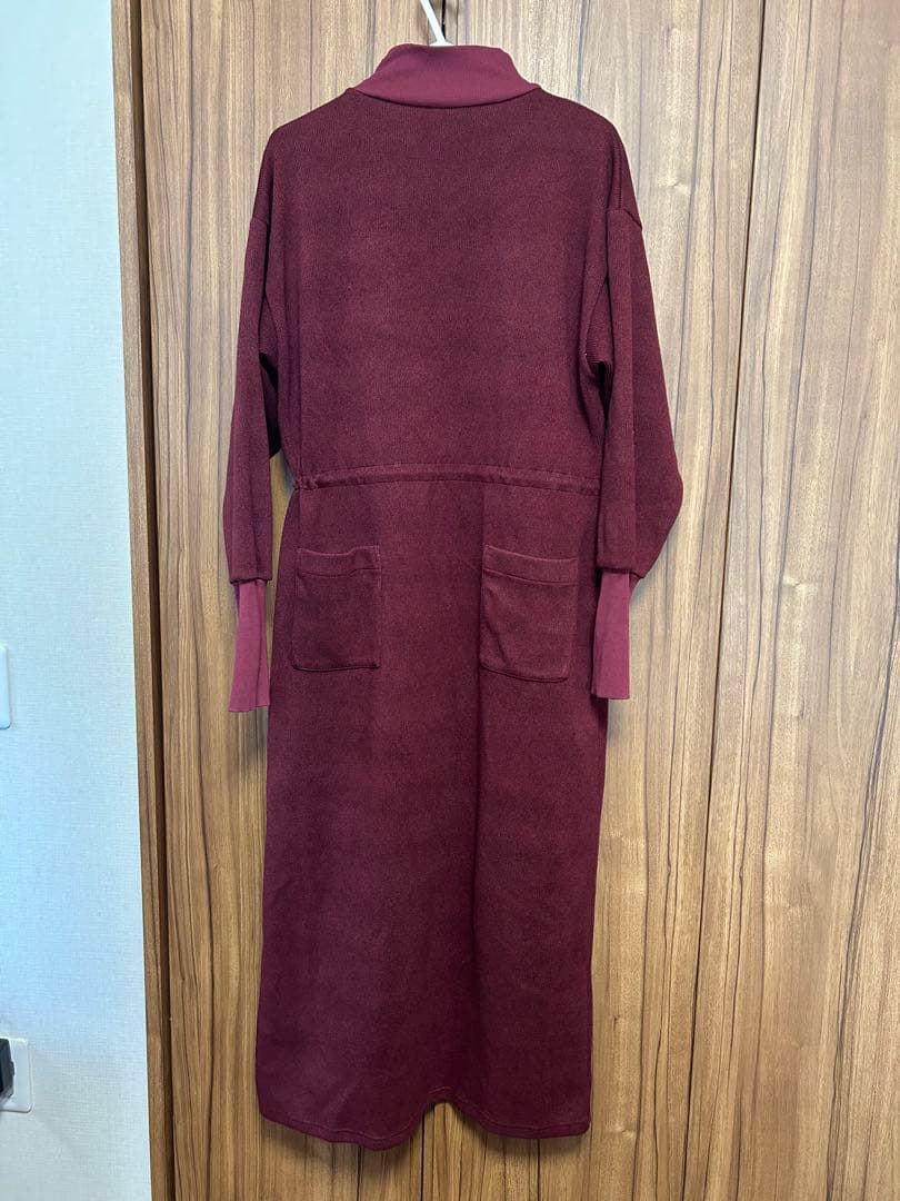 美品★ UND HALF ZIP SWEAT DRESS