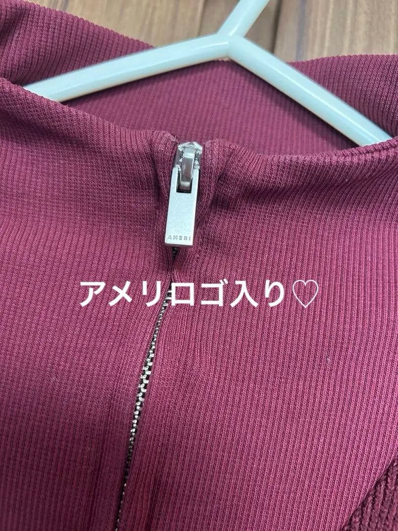 美品★ UND HALF ZIP SWEAT DRESS