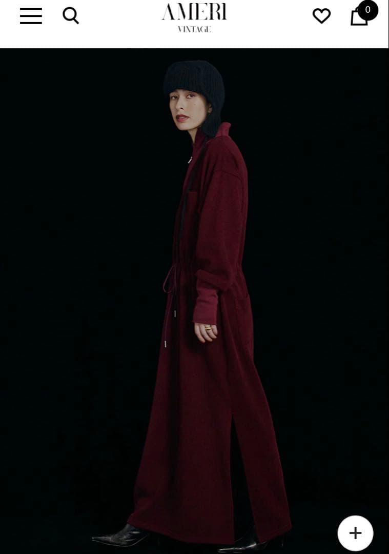 美品★ UND HALF ZIP SWEAT DRESS