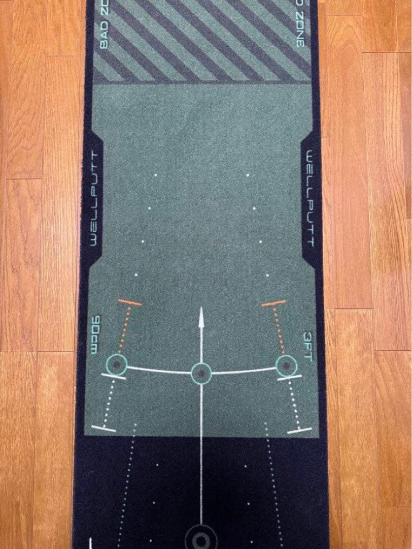 WELLPUTT パッティングマット 4m トレーニングガイド付きパターマット