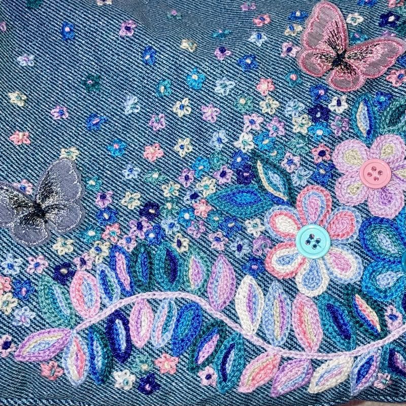 在庫一掃セール！新作！お出掛けショルダートートバッグ☆2WAY☆手刺繍