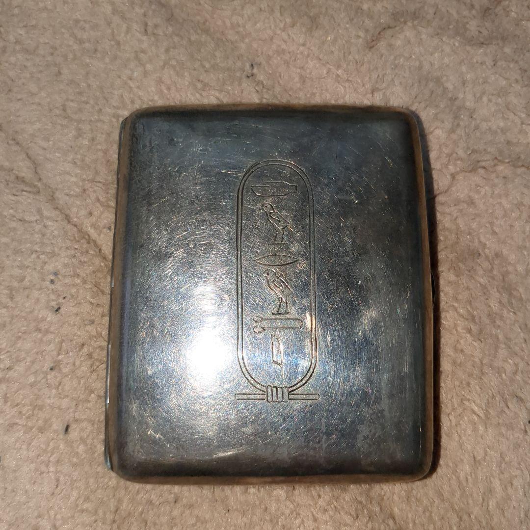 1900年代 英国 アンティーク 純銀製 シガレットケース 80g