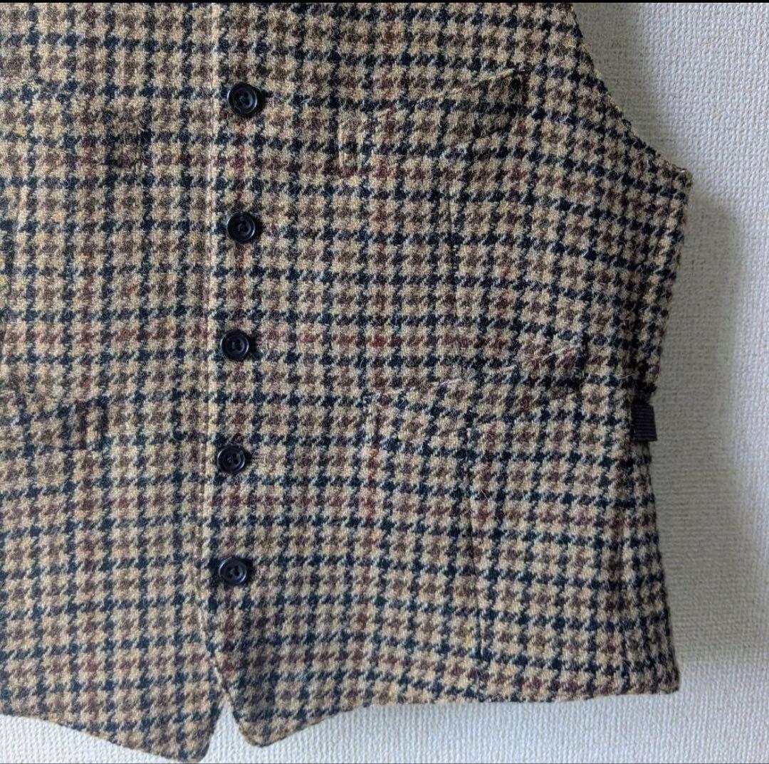 【希少】BEAMS PLUS×ハリスツイード／ベスト／ブラウン