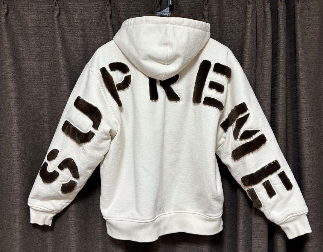 ネ*ー様 シュプリーム フォークス ファー ラインド ジップアップ フーデッド