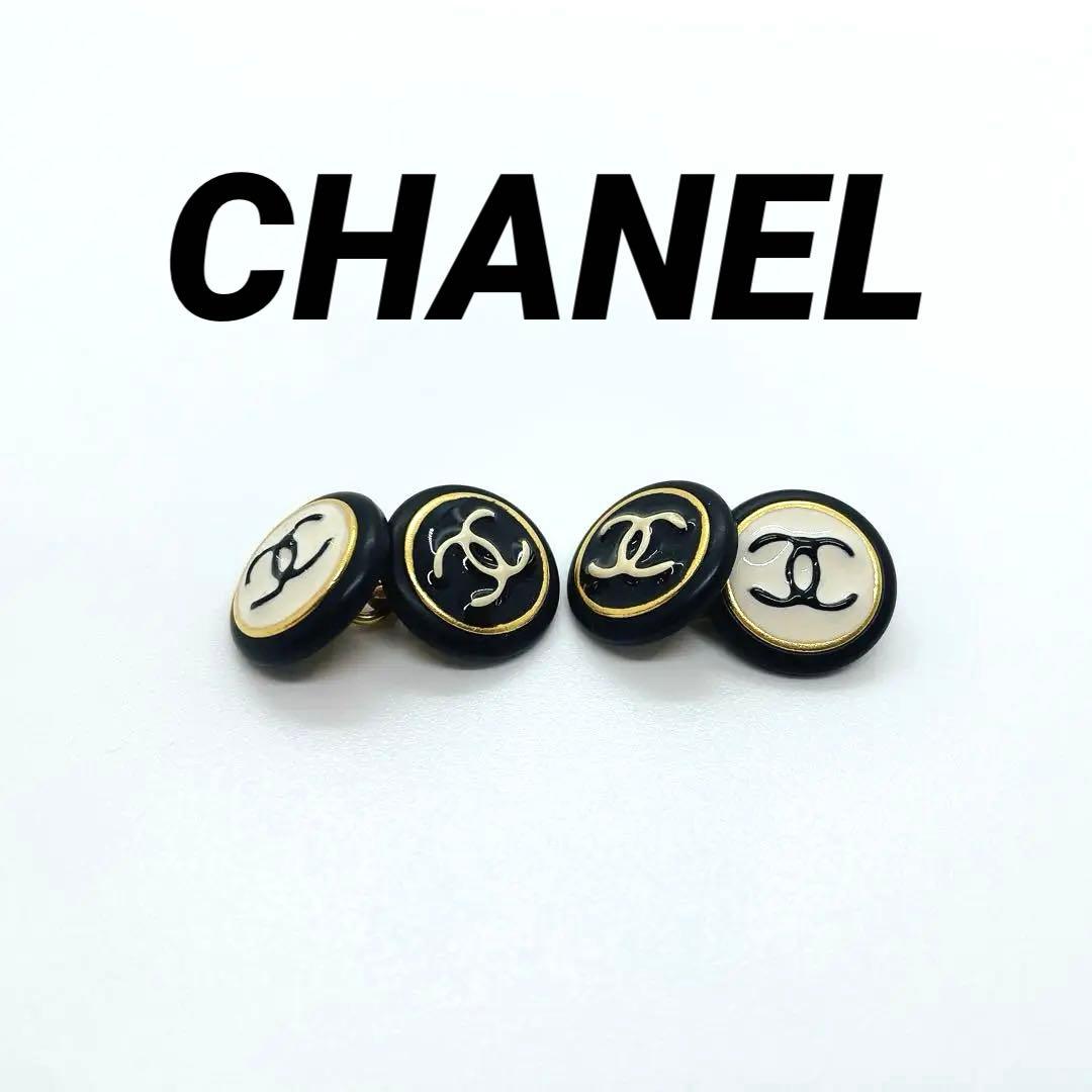CHANEL カフス ブラック アイボリー ココマーク ロゴ
