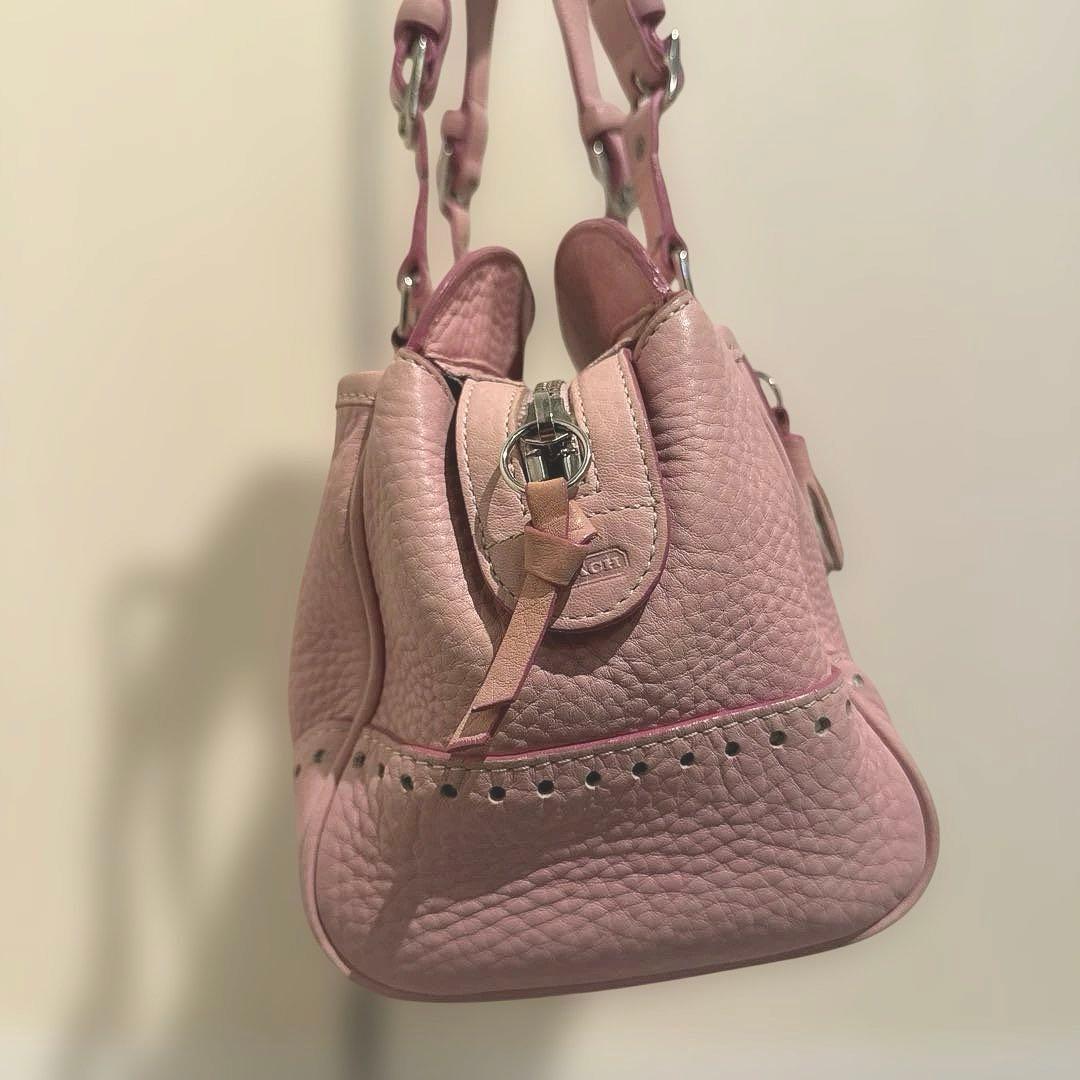 バッグ vintage coach old pink mini boston y2k