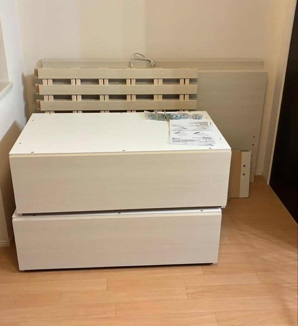 ニトリ ダブルベッドフレーム 収納付き NS-003 深型 すのこ WW