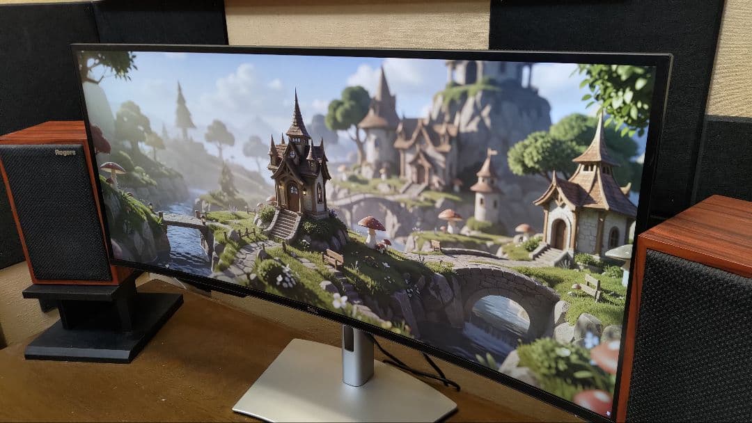 【美品】Dell U4025QW Thunderbolt ハブモニター 曲面