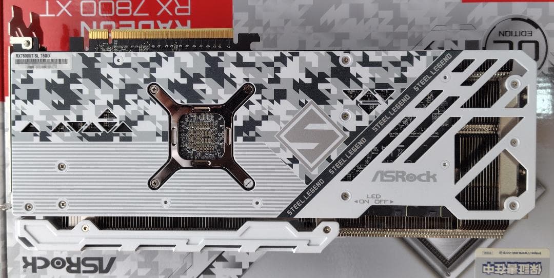 ASRock Radeon 7800XT Steel Legend 保証付き！