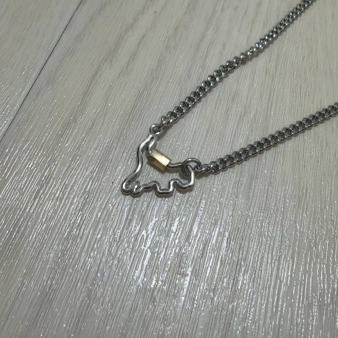 COACH レキシー ロゴ カラビナ 恐竜 ネックレス ペンダント ジルコニア