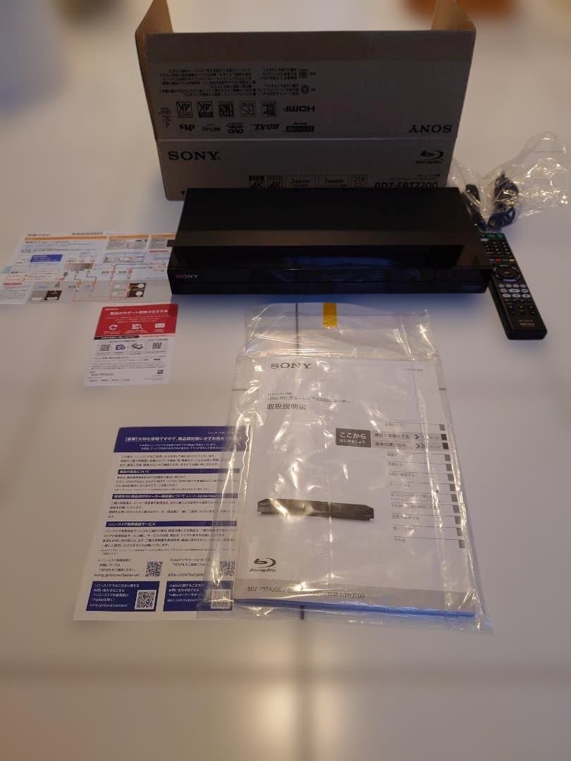 ソニー 4Kチューナー内蔵ブルーレイディスクレコーダー BDZ-FBT2200