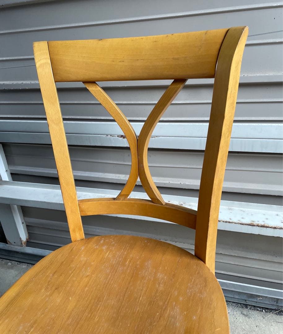 ビンテージ/無垢材/曲木/ダイニングチェア/クロスバックチェア/チェア/椅子