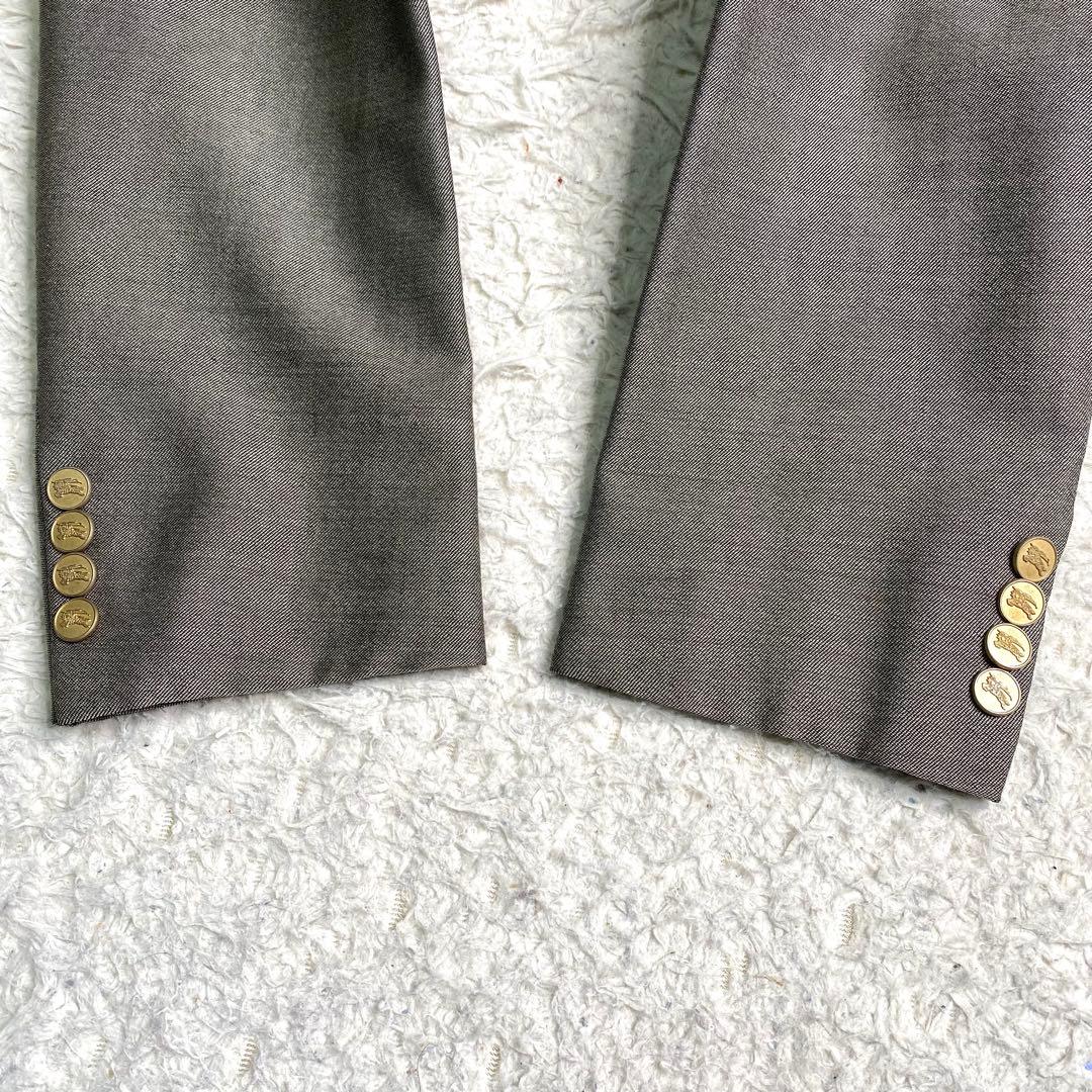 良品✨Burberry スーツ セットアップ 金ボタン 大きいサイズ モヘア