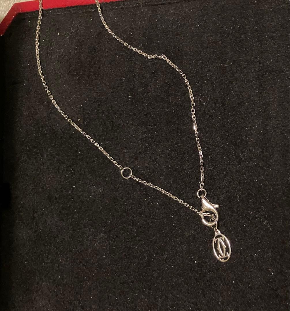 【美品】Cartier ダムールネックレス　ホワイトゴールドXS