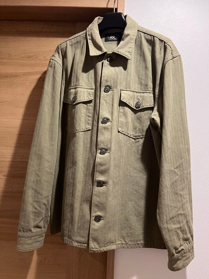 黒*明様 rrl ヘリンボーンツイルシャツ