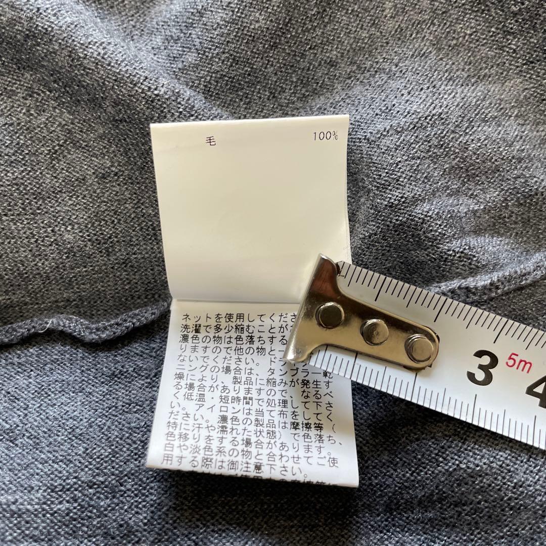 ANAYI ファインメリノフレアニット ワンピース ウール グレー 36 S