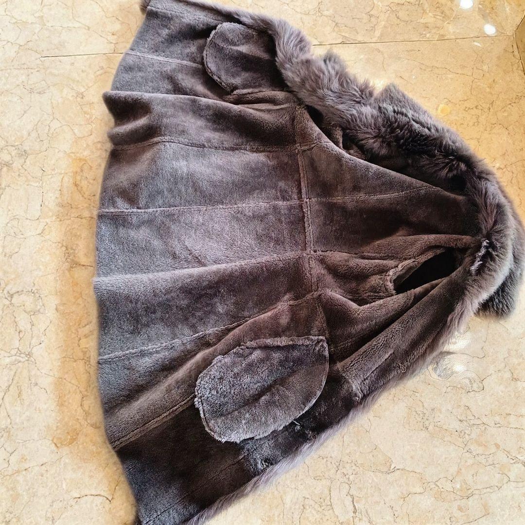 Otto ファー付　ソフトラム表革リアルムートンコート　軽量　ゆったりサイズ