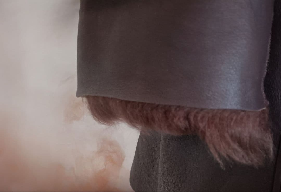 Otto ファー付　ソフトラム表革リアルムートンコート　軽量　ゆったりサイズ