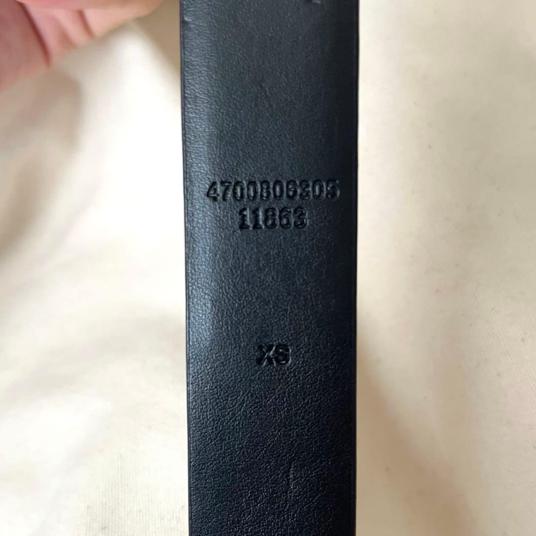 Lauren Ralph Lauren レザー ベルト　ロゴチャーム　xs 黒