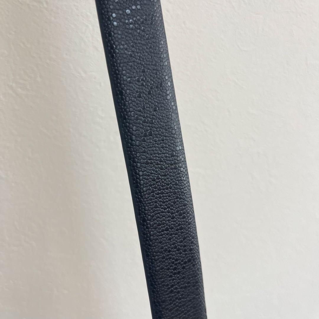 Lauren Ralph Lauren レザー ベルト　ロゴチャーム　xs 黒