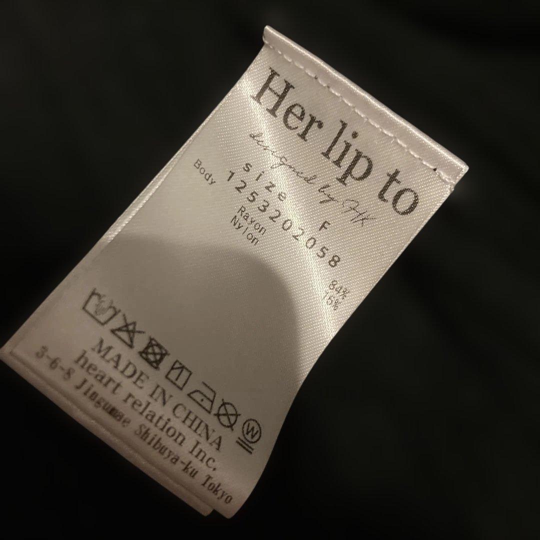 完売商品　herlipto Trois Rib Knit Polo Top M