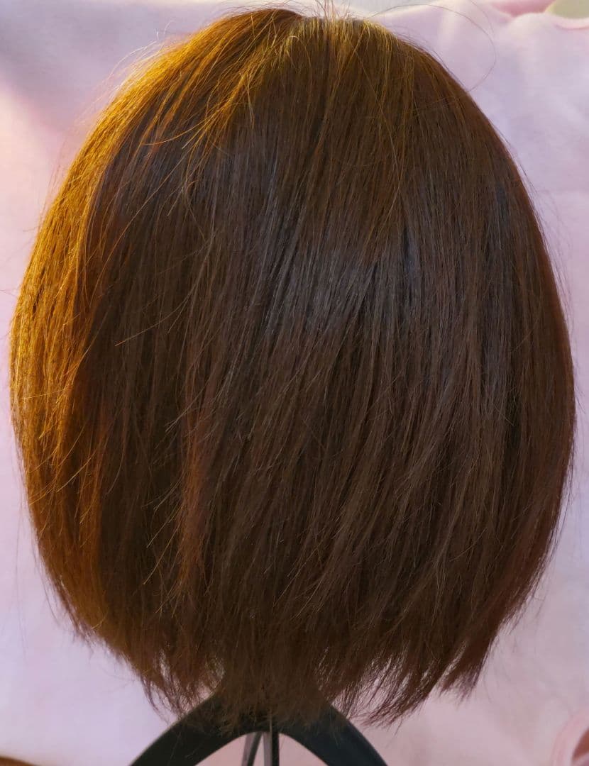 LINEASTORIA 人毛100%フルウィッグ ダークブラウン　リネアストリア