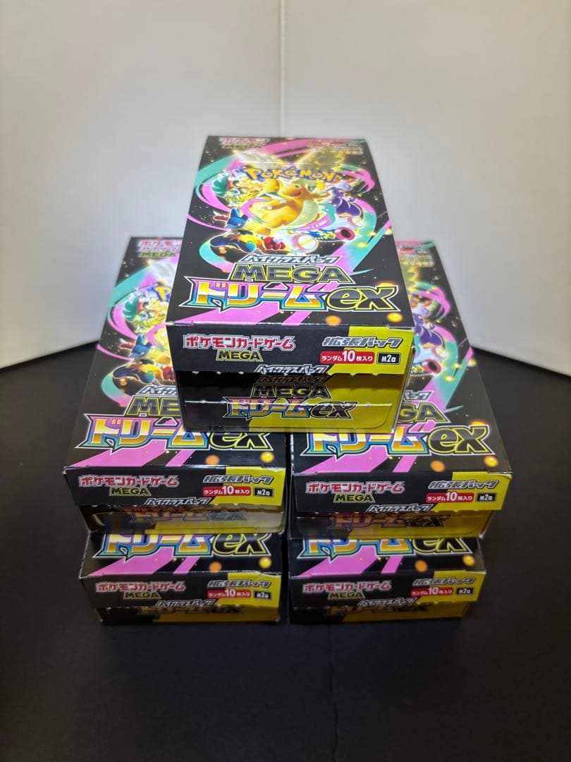 ポケモンカードゲーム MEGAドリームex 5BOX シュリンク・ペリペリなし