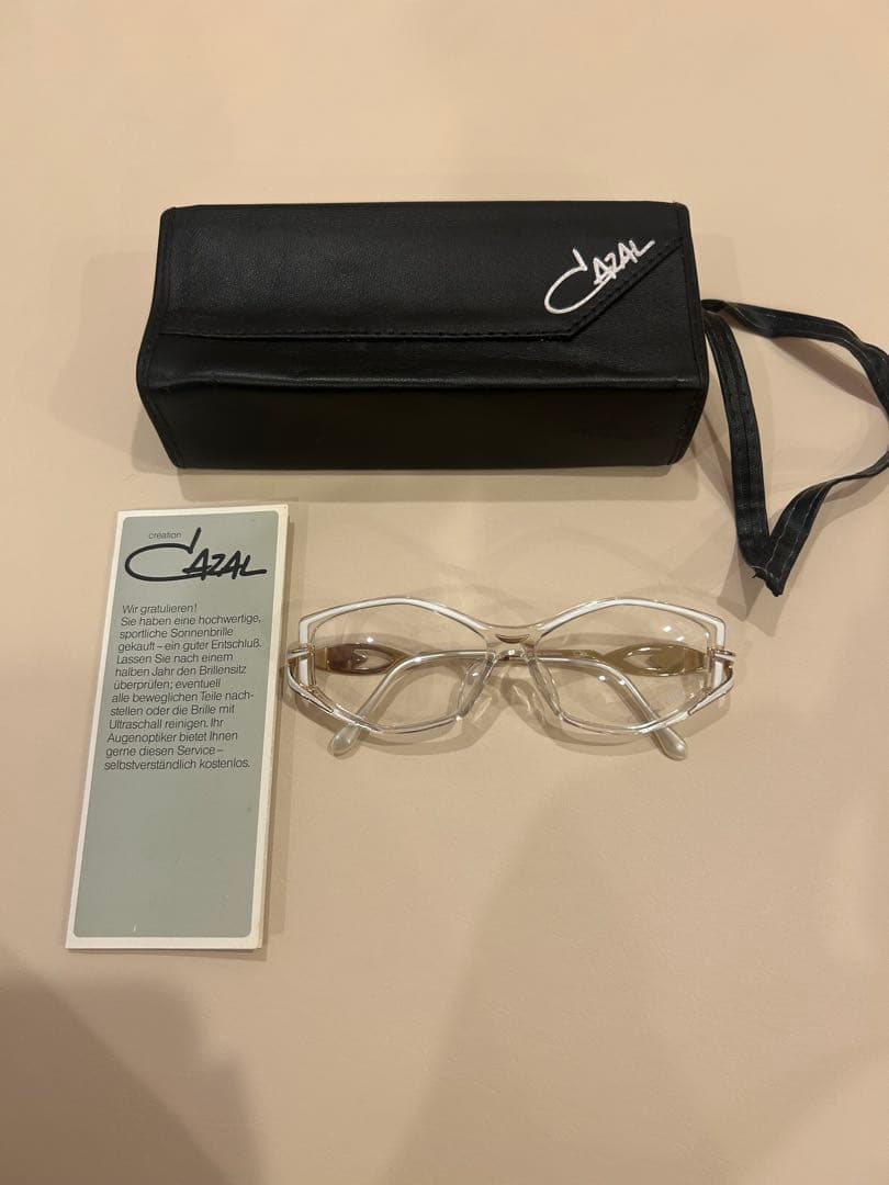ネル　カザール/CAZAL ヴィンテージ　サングラス　クリアフレーム