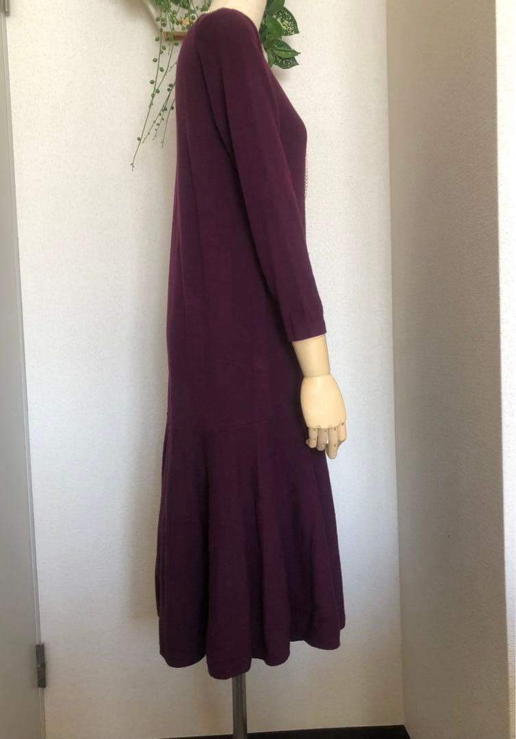 シビラ　ニットワンピース　ワイン