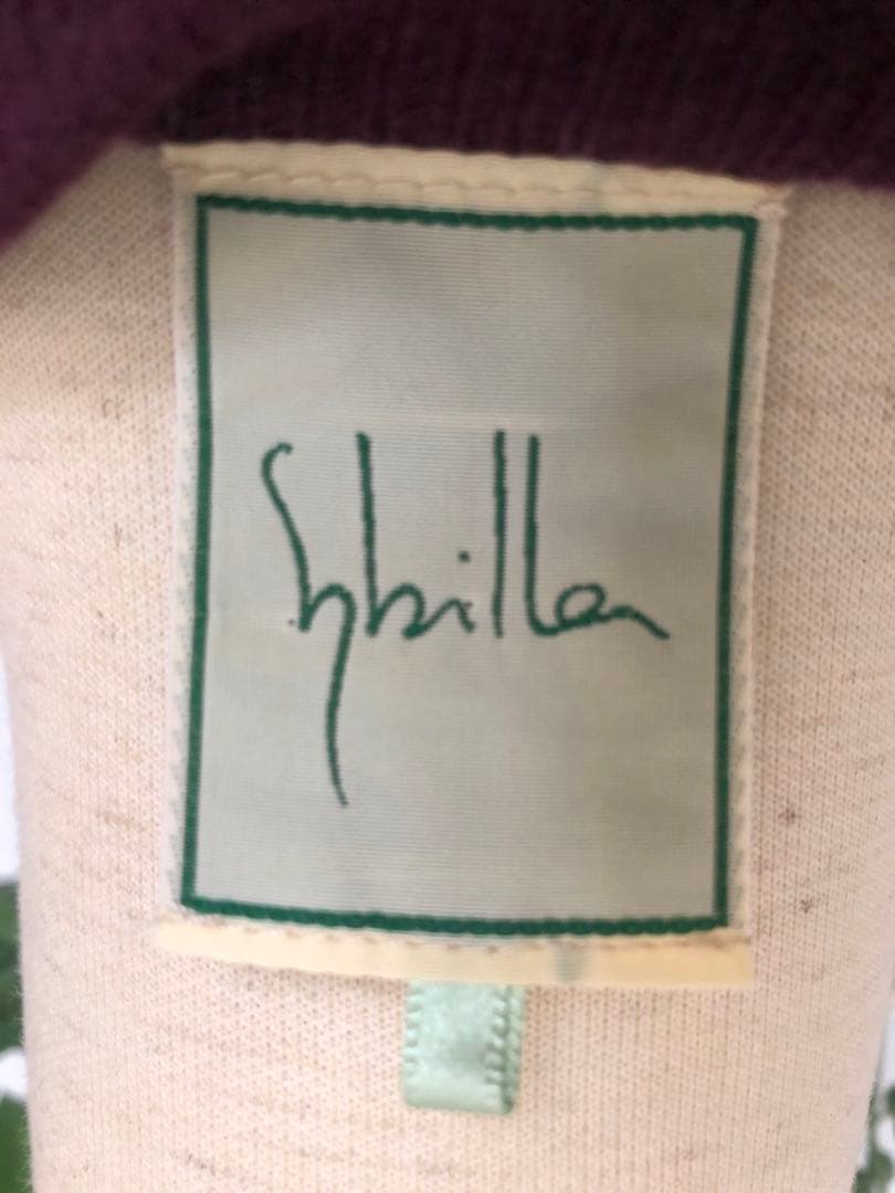 シビラ　ニットワンピース　ワイン