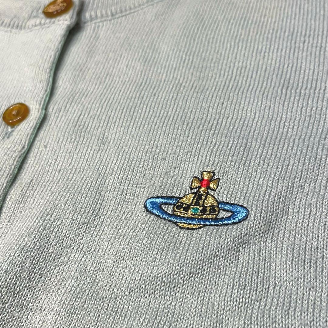 ヴィヴィアンウエストウッド レッドレーベル オーブ刺繍カーディガン ミント M