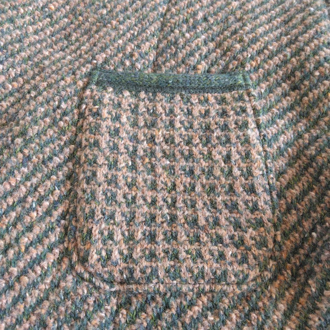 【45R】シェットランドツイードニットチロリアンジャケット　美品