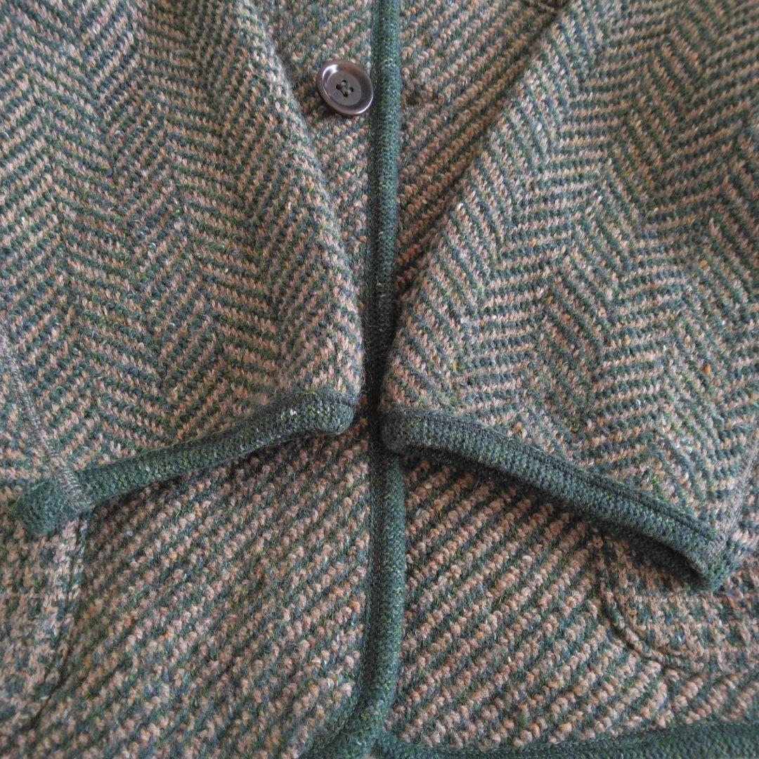 【45R】シェットランドツイードニットチロリアンジャケット　美品