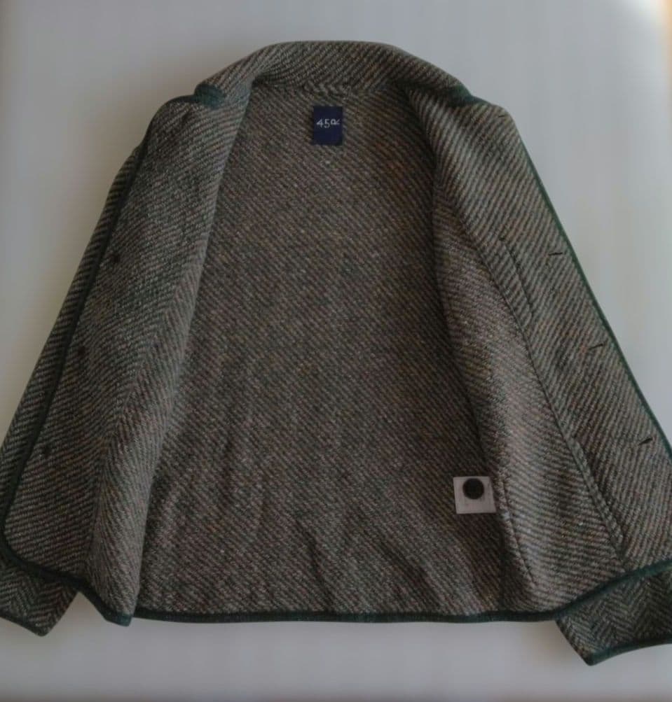 【45R】シェットランドツイードニットチロリアンジャケット　美品
