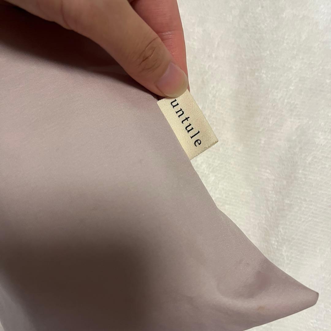 untule 日傘 3段折りたたみ フリル付き 完全遮光 ピンク