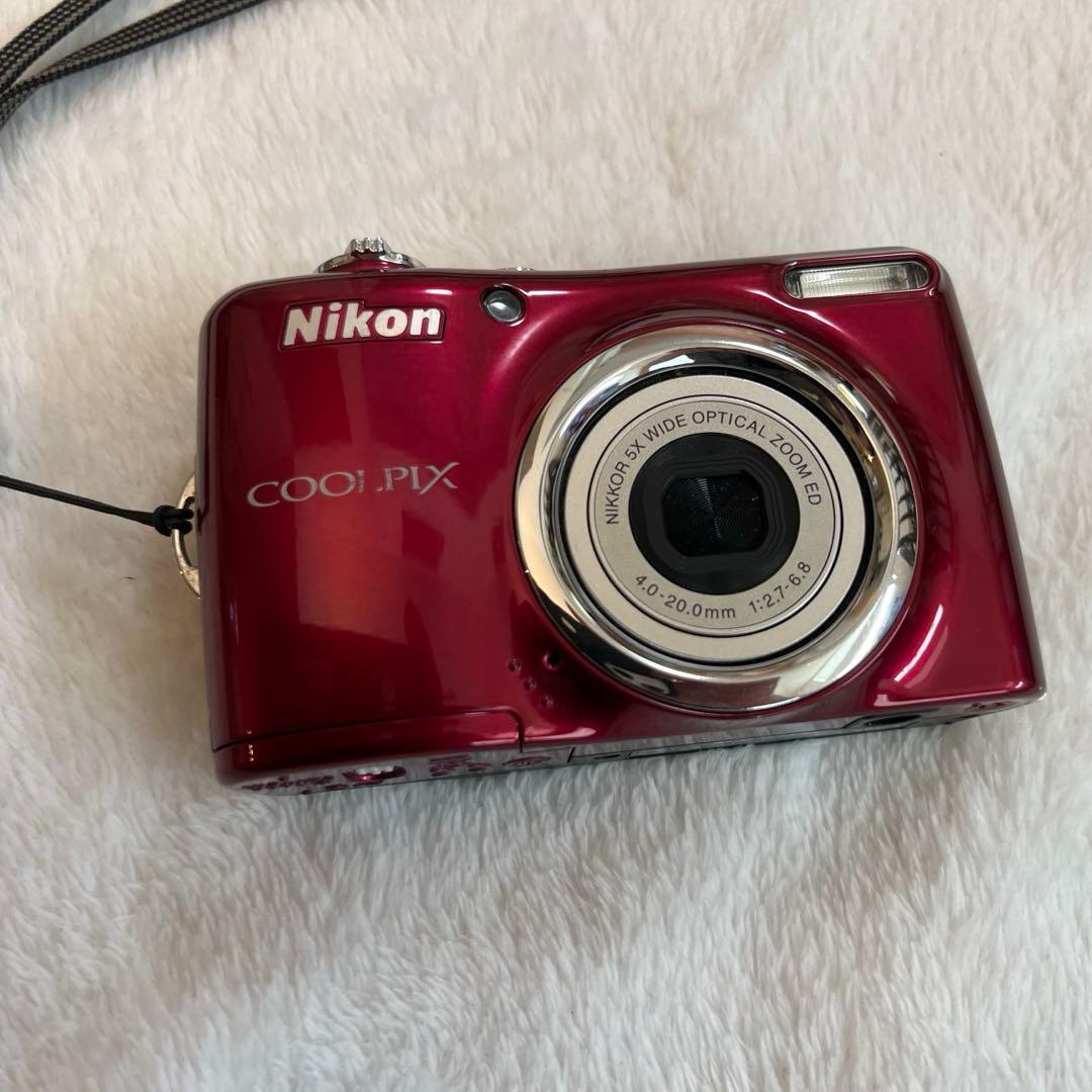 Nikon COOLPIX L23 レッド 電池新品交換済み　キッズカメラにも可