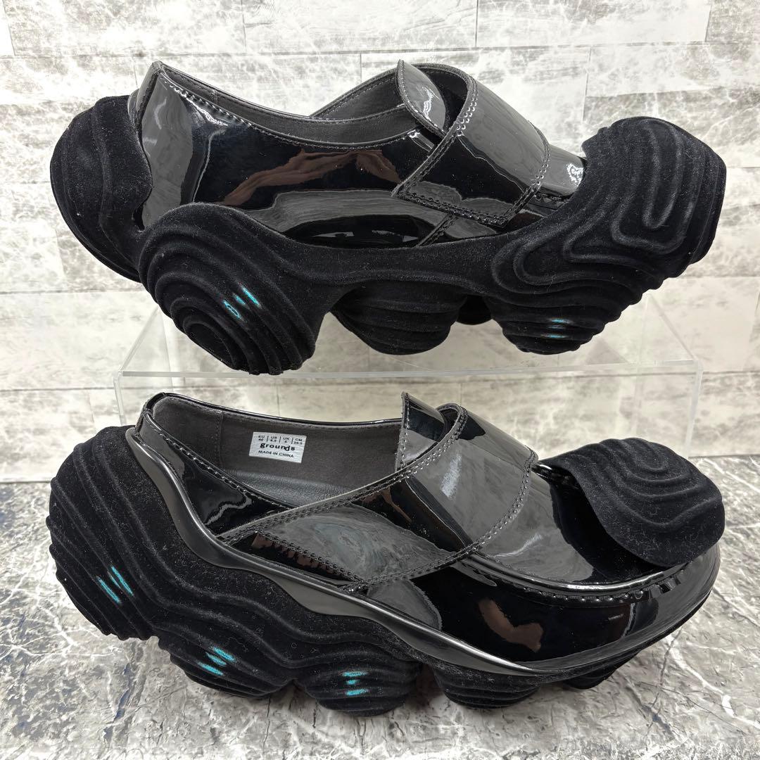 【美品】grounds オイスター ローファー フロッキースクラッチ 25.5