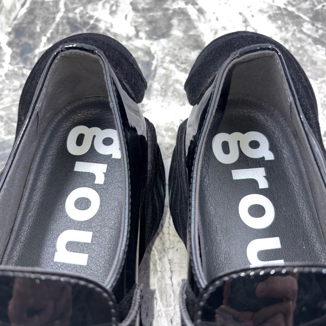 【美品】grounds オイスター ローファー フロッキースクラッチ 25.5