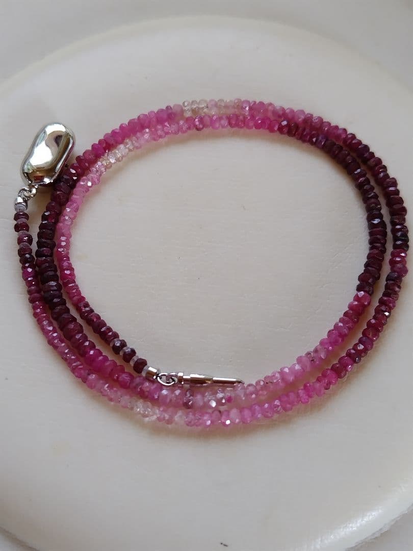 【鑑別書】ルビー(処理石) トップ付き、ルビーのネックレス