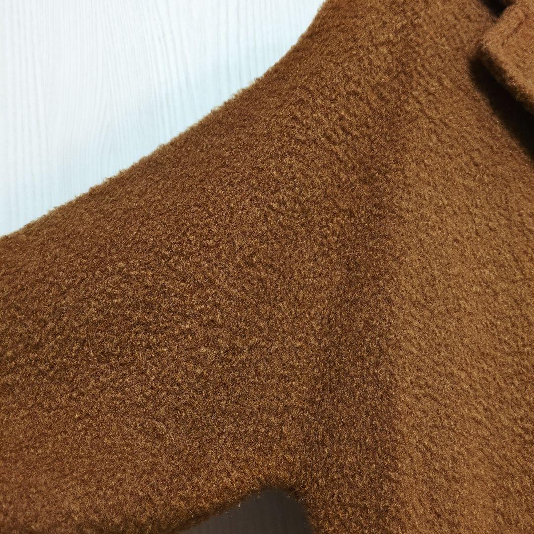 Max Maraモヘア・アルパカ混キャメルカラーコート銀タグキモノスリーブ