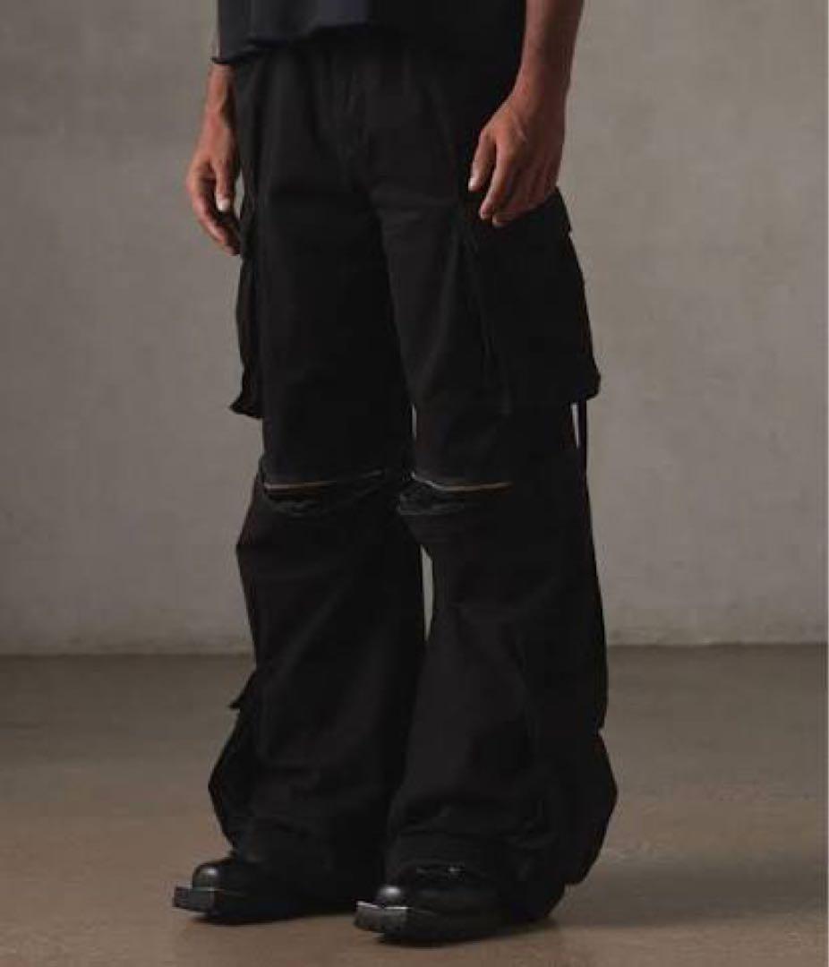 【GRANCY】ZipDesign CargoPants ブラック