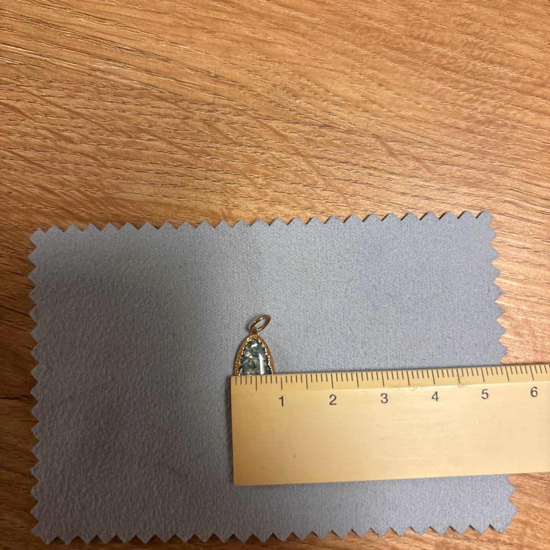 agete ターコイズ　リバーシブル　ネックレスチャーム　K10