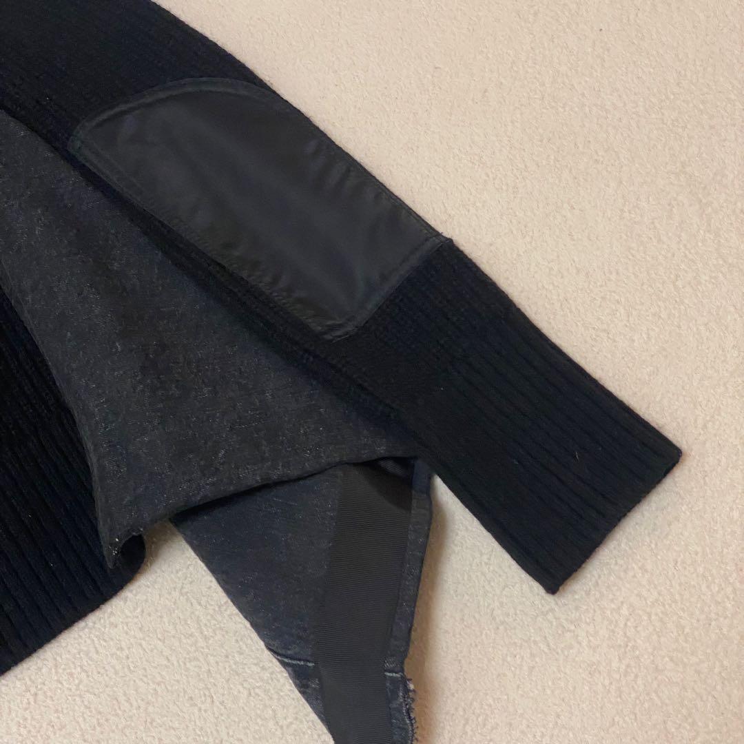 希少✨sacai デニムジャケット ブルゾン ニット 異素材ドッキング 変形